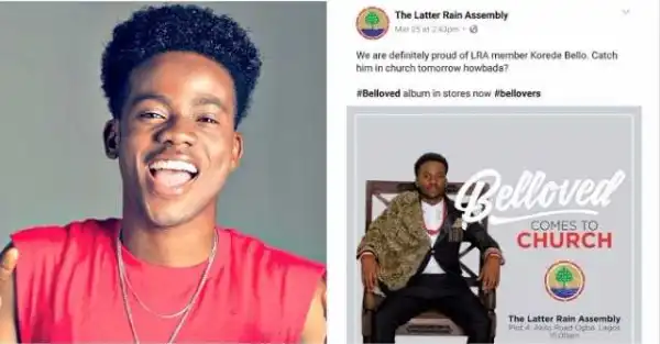 Angry Church Members React As Mavin Singer Korede Bello Performs At Latter Rain Assembly
